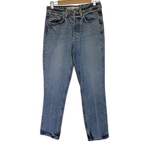 GRLFRND Karolina Cropped Straight-leg Jeans In Queens, 27